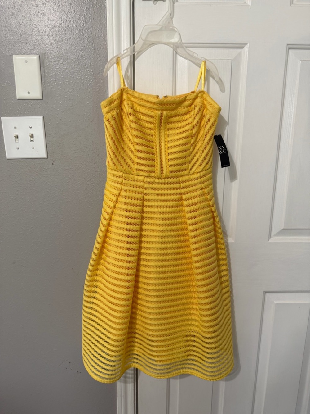 NWT NY & C Yellow Strap A-Line Dress